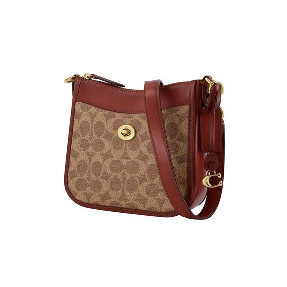Coach Bags Coach Chaise Crossbody 9 Bag In Brown Coated Canvas
